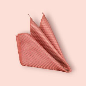 MEN'S POLYESTER BURGUNDY/BLACK HORIZONTAL STRIPE FANCY POCKET SQUARE. #35